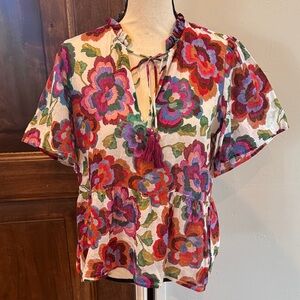 Johnny Was Calanthe High Low Blouse